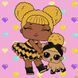 Картина по номерам "L. O. L. Surprise! TroopSurprise Queen Bee With Queen Pup" 40х40 см