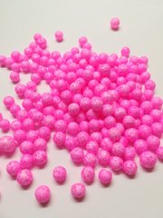 Пенопластовые шарики для слайма крупные розовые, 7-9 мм