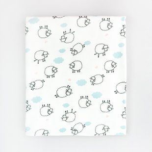Пеленка для младенцев интерлок 80х90 Cute lambs