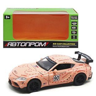 Машинка металлическая "Toyota Supra" из серии "Автопром" (розовая)