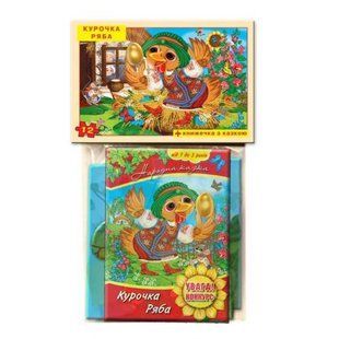 Игра - пазл "Курочка Ряба" 12 элементов