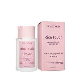 Тонер для поддержки микробиома кожи лица Hollyskin Rice Touch Centella&Hyaluronic Acid 200 мл