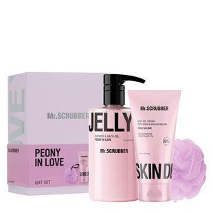 Подарунковий набір косметики для жінок Mr.Scrubber Gift Set Peony in Love. 3 продукти