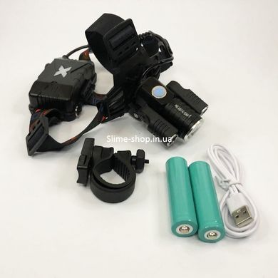 Фонарик налобный мощный W602-T6-2XPE Bike, Фонарик на голову для роботы, Налобный фонарь IQ-403 с линзой
