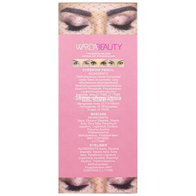 Набір декоративної косметики для очей 3 в 1 Nude Warda Beauty &mdash; туш для вій, олівець, підводка для очей
