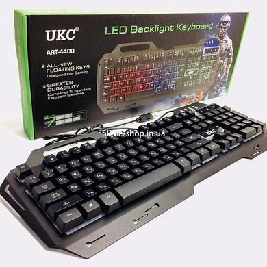 Клавіатура UKC KEYBOARD GK KW-900/4400 провідна з CE-213 підсвічуванням мембранна