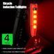 Велосипедный фонарь с сигналом LEADBIKE LD77-LS-4 LED, Задний велосипедный фонарь на RH-401 усб зарядке
