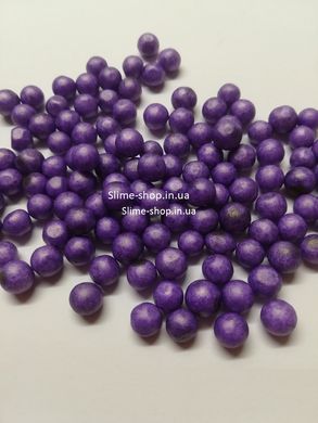 Пінопластові кульки для слайма великі фіолетові, 7-9 мм