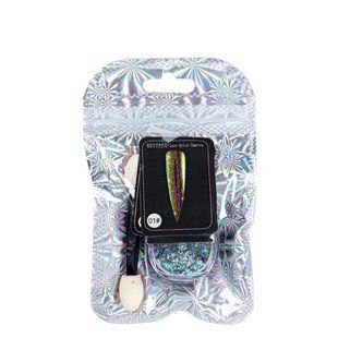 Втирка для дизайна ногтей Хлопья-Юкки Laser Transparent Chameleon LQ20-03