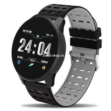 Фитнес трекер умные смарт часы UWatch 119 Plus с шагомером. HO-278 Цвет: черный