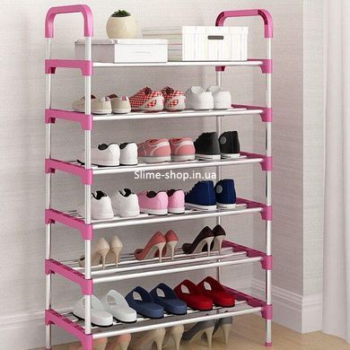 Органайзер для хранения обуви с отсеками Shoe Rack 6, Бюджетная складная полка OP-355 для обуви