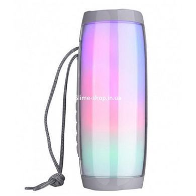 Портативная bluetooth колонка влагостойкая TG-157 Pulse с разноцветной подсветкой. XW-167 Цвет: серый