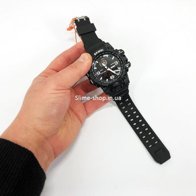 Фірмовий спортивний годинник SKMEI 1586BK BLACK, Військовий годинник з батарейкою, Наручний годинник ZT-770 для військових