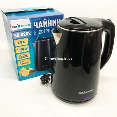 Чайник електрочайник SeaBreeze SB-0202 1.8 л 1500 Вт, Чайник електро, XG-839 Чайник дисковий