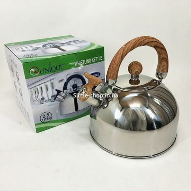 Обычный чайник на газовую плиту Unique UN-5302 2.5 л, Качественный ZW-326 металлический чайник