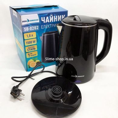 Чайник електрочайник SeaBreeze SB-0202 1.8 л 1500 Вт, Чайник електро, XG-839 Чайник дисковий