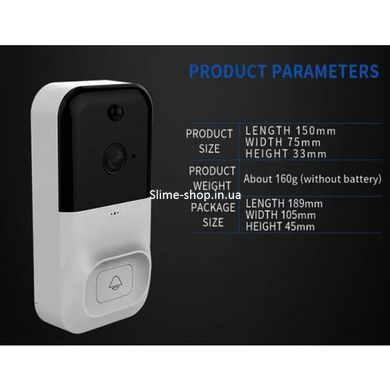 Бездротова відеокамера дверного дзвінка домофон SMART DOORBELL HW-999 X5 wifi