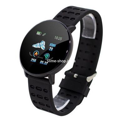 Фитнес трекер умные смарт часы UWatch 119 Plus с шагомером. HO-278 Цвет: черный