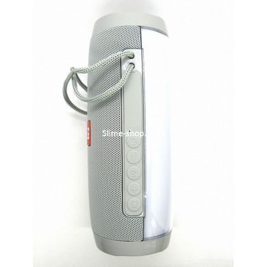 Портативная bluetooth колонка влагостойкая TG-157 Pulse с разноцветной подсветкой. XW-167 Цвет: серый