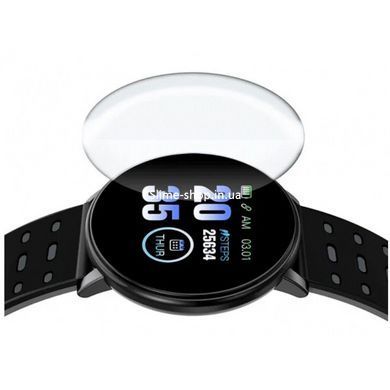 Фитнес трекер умные смарт часы UWatch 119 Plus с шагомером. HO-278 Цвет: черный