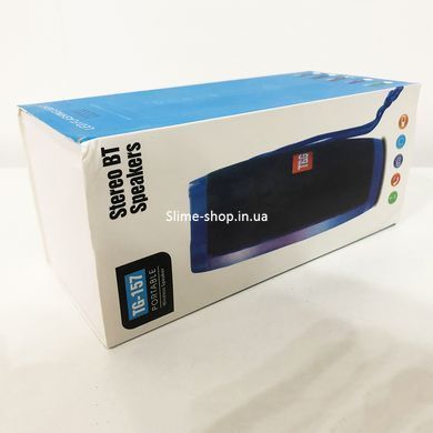 Портативная bluetooth колонка влагостойкая TG-157 Pulse с разноцветной подсветкой. XW-167 Цвет: серый