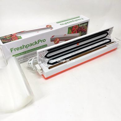 Вакууматор домашний бытовой для продуктов Freshpack Pro оранжевый, Упаковщик UV-586 для кухни