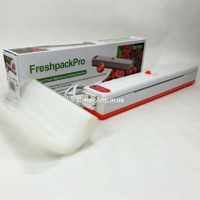 Вакууматор домашний бытовой для продуктов Freshpack Pro оранжевый, Упаковщик UV-586 для кухни