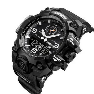 Фірмовий спортивний годинник SKMEI 1586BK BLACK, Військовий годинник з батарейкою, Наручний годинник ZT-770 для військових