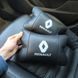 Набор подушек 2шт для автомобиля Renault, натуральная кожа, на подголовник в машину с PF-315 логотипом Рено