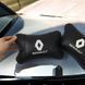 Набор подушек 2шт для автомобиля Renault, натуральная кожа, на подголовник в машину с PF-315 логотипом Рено