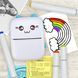 Портативний мініпринтер Mini printer з Bluetooth для термодруку без чорнила зі смартфона. AL-307 Колір: блакитний