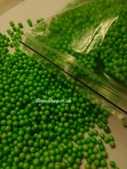 Пенопластовые шарики для слайма маленькие зеленые, 2-4 мм
