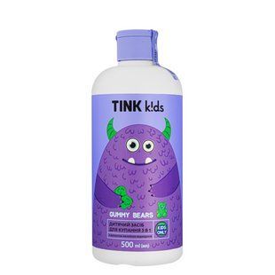 Детское средство для купания от 3 лет Tink kids Gummy Bears 3 в 1 без слез 500 мл