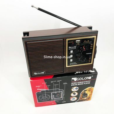 Ретро радіоприймач GOLON RX-9933UAR, Радіоприймач ретро AM FM, Радіоприймачі магнітофони ZK-663 fm приймач