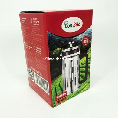 Френч для чая Brio CB-5060 600 мл, Стильный чайник для заварки, Заварной RG-257 стеклянный чайник