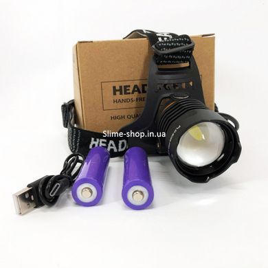 Ліхтар на голову для бігу PLD-8059-P50-UV, Потужний світлодіодний ліхтарик на голову, Налобний AI-444 ліхтар яскравий