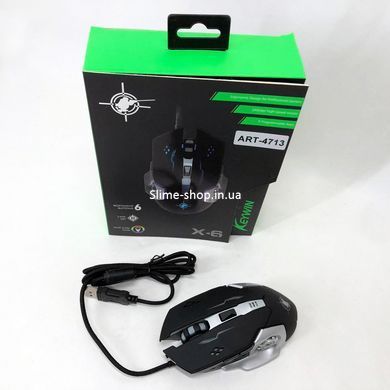 Ігрова мишка з підсвічуванням Gaming Mouse X6 / Мишка для ноутбука / Дротова XH-147 комп'ютерна миша