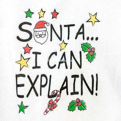 Дитячий боді з різдвяним принтом Santa