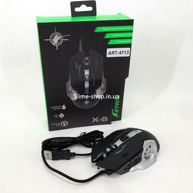 Ігрова мишка з підсвічуванням Gaming Mouse X6 / Мишка для ноутбука / Дротова XH-147 комп'ютерна миша