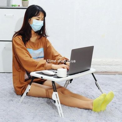 Подставка для ноутбука с охлаждением вентиляторами LD-09 E-Table, Столик для ноутбука AK-882 в кровать