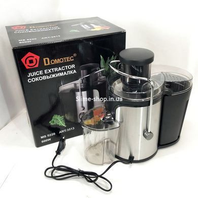 Соковыжималка для яблок и моркови Domotec MS-5220 600 W, Соковыжималка для помидоров IT-640 для дома