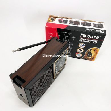 Ретро радіоприймач GOLON RX-9933UAR, Радіоприймач ретро AM FM, Радіоприймачі магнітофони ZK-663 fm приймач