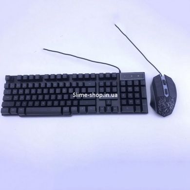 Проводная игровая клавиатура и мышка iMICE KM-680 с подсветкой 1600 DPI, комплект клавиатура и мышь LS-133 для ПК