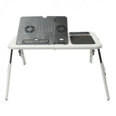 Подставка для ноутбука с охлаждением вентиляторами LD-09 E-Table, Столик для ноутбука AK-882 в кровать
