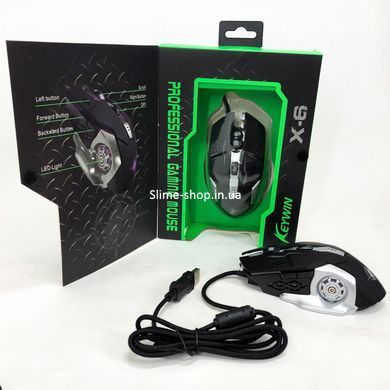 Ігрова мишка з підсвічуванням Gaming Mouse X6 / Мишка для ноутбука / Дротова XH-147 комп'ютерна миша