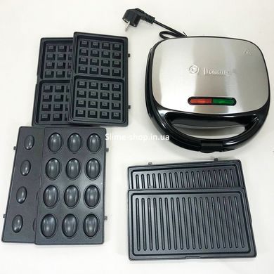 Бутербродница вафельница орешница электрическая для дома Domotec MS-7704 1000 W, QP-958 Бутербродница бытовая
