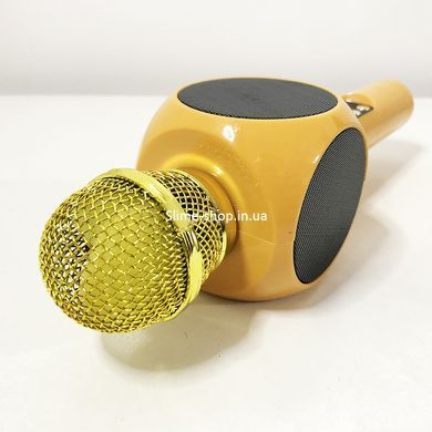 Беспроводной микрофон караоке bluetooth WSTER WS-1816. GT-337 Цвет: золотой