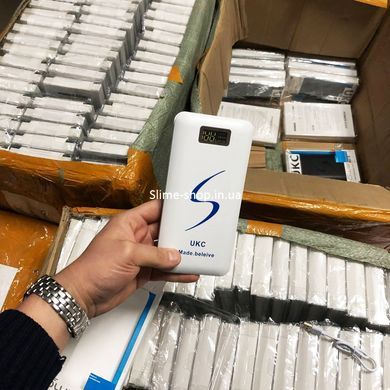 Портативная мобильная зарядка Power Bank 30000/9600mAh UKC, Умб зарядное power bank. UD-251 Цвет: белый