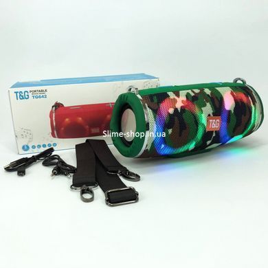 Громкая качественная блютуз колонка TG642, Акустика для улиц, Блютуз колонка с ST-940 динамичной подсветкой