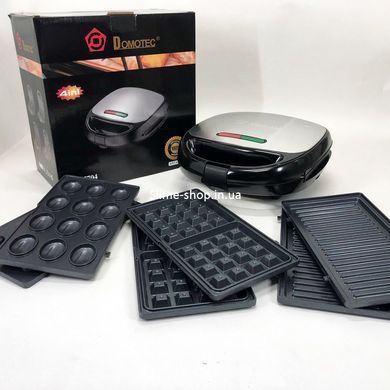 Бутербродница вафельница орешница электрическая для дома Domotec MS-7704 1000 W, QP-958 Бутербродница бытовая